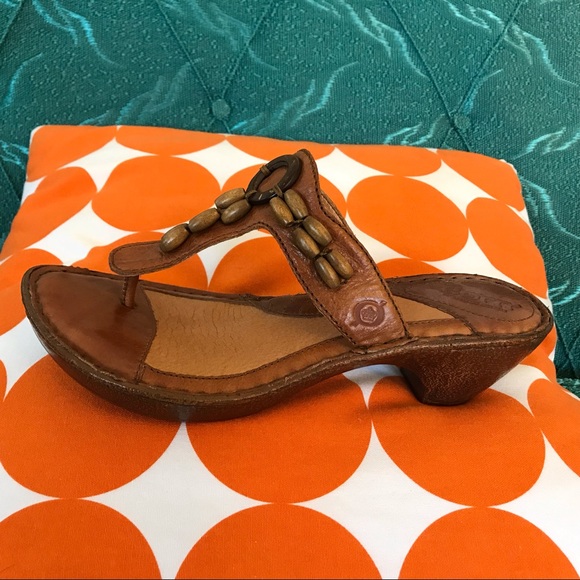 Born Shoes - Born light brown leather thong sandals 7 38
